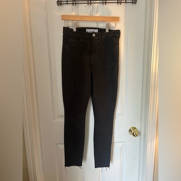 Frank & Eileen Sligo Skinny Jean Gold Glitter Wax Size 28 NWOT - Picture 5 of 16